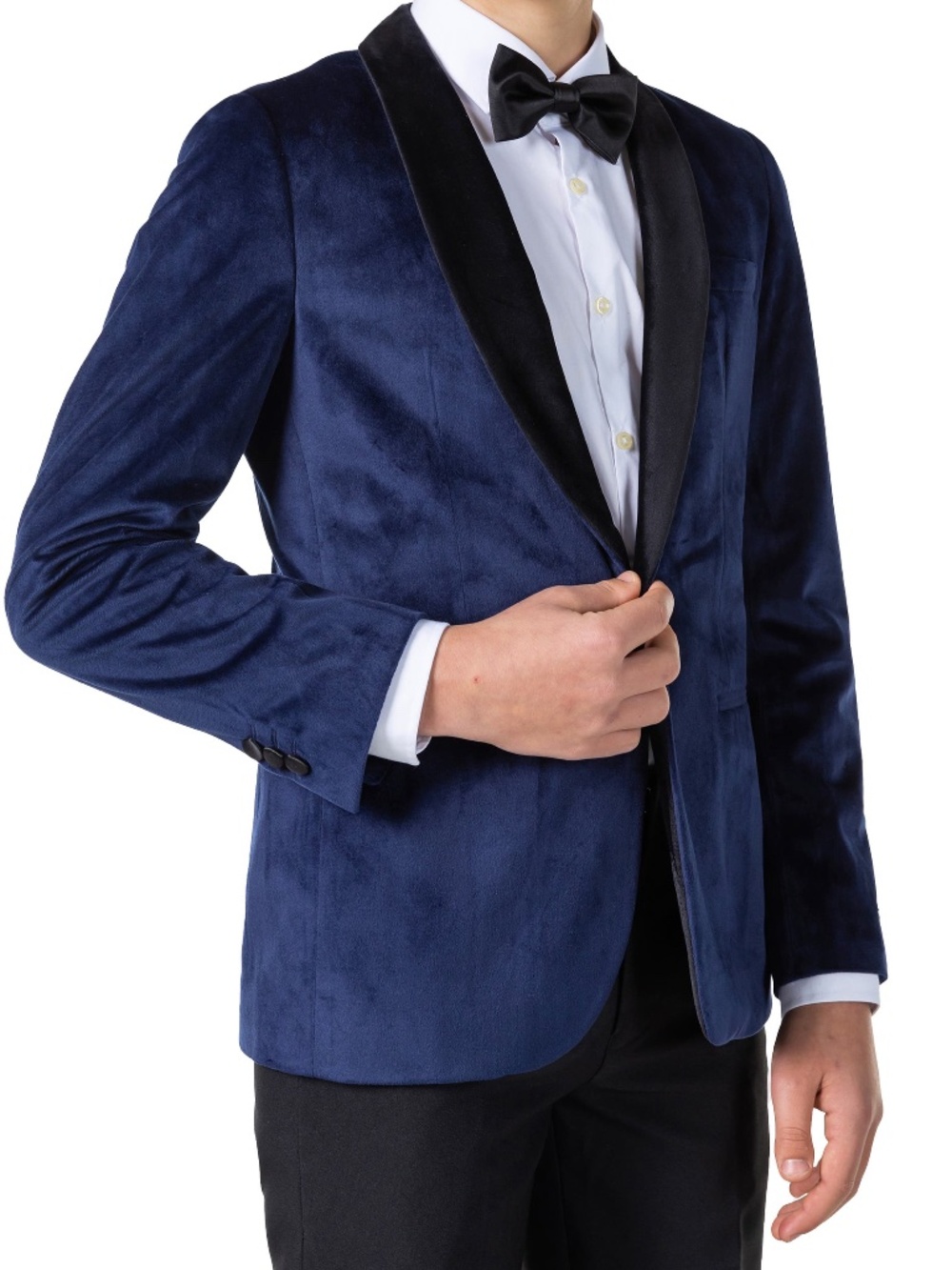 OPPOSUITS Boys Velvet Blue Blazer Jacket